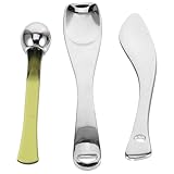 ASAKKURA 3 Stück Kosmetikspatel Metall Kleiner Löffel für Gesichtscreme...