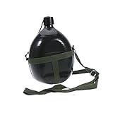 VINTORKY Feldflasche aus Aluminium mit Verstellbarem Umhängegurt Grün...