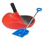 Alpengaudi Zipfelbob Rodel Bob Schlitten mit Handgriff bis 100 kg (Rot)