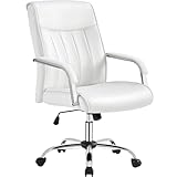 Yaheetech Ergonomischer Bürostuhl aus Kunstleder, gepolsterter Bürostuhl,...
