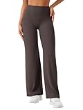 ZAAYO Nahtlose Yoga Hosen Damen Hohe Taille Flared Leggings Straight Wide...