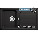 SCHOCK Küchenspüle Formhaus D-100 Nero 86x50 cm - CRISTALITE® Schwarz...