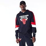 CHICAGO BULLS Unisex Basketball Hooded Kapuzenpullover, Schwarz, L EU