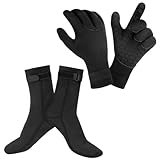 AOOSA Neopren Tauchhandschuhe und Socken, Unisex 3 mm Warme Tauchhandschuhe...