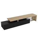 TV-Schrank, niedriger TV-Schrank mit LED, TV-Tisch, Sideboard mit 3...