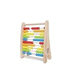 Hape Regenbogen-Abakus – Bunter Holz-Rechenrahmen mit 100 Kugeln, Zähl-...