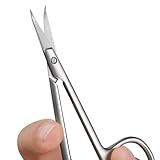 BEZOX Präzisions-Nagelhautschere mit gebogener Spitze – Scharfe Schere...