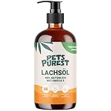 Pets Purest Lachsöl für Hunde & Katzen 1000ml – Reines Norwegisches...