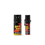 2 Stück Pfefferspray KO Spray Protect Anti-Dog Direktstrahl 40 ml +...