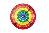 V A H - stabile Bunte Holz-Zielscheibe für Saug-Pfeile 41x41cm – Ideal...