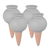 Relaxdays Tonkegel Bewässerung, 4er Set, je 100 ml Volumen, Gießkugel...