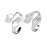 TOYANDONA Romantische Couple Ringe Damen Herren Verstellbare...