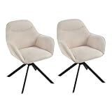 Goeurvant drehstuhl Esszimmer Beige mit Armlehne 2er Set drehbarer...