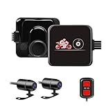 VSYSTO Dashcam Motorrad, 130° Weitwinkel Doppellinse Motorrad Kamera...