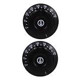 TEHAUX 2 Stück Temperaturregler Knopf für Elektroherd Backofen Grill...