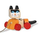 JAMARA 460704 Holzspielzeug Kidiwood Nachzieh Katze – ab 18 Monaten,...