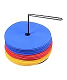 Cawila 30er Set Floormarker, Gummi Markierungsscheiben, inkl. Träger