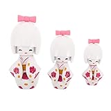 Sosoport 3 Stück Japanisches Kokeshi Puppen Handgefertigte Traditionelle...