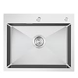 KINKIBOS Spülbecken 304 Edelstahl 50 x 45 cm, Spülbecken Küche,...