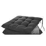 Brandsseller 2er Set Stuhlkissen 40x40x5 cm Sitzkissen Polster Stuhlauflage...