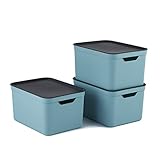 Jive Dekobox 3er-Set Aufbewahrungsbox 16l mit Deckel, Kunststoff (PP...