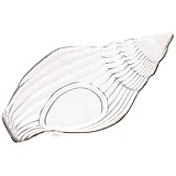 VANZACK Kristallglas Obstteller mit Goldfarbenem Rand Muschelförmige...