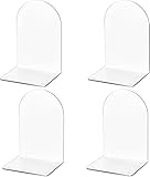 Deefongo Acryl Buchstützen, 4 Stück für Regale, Bücherregale und...