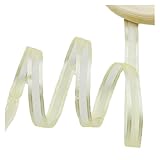 Organzabänder, 10 mm, breit, 91 m, handgefertigt, Beige
