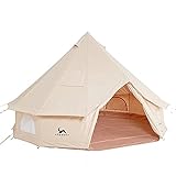 TOMOUNT Glockenzelt 3m Glamping Zelt für 3-4 Personen Baumwolle...