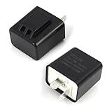 2 Stück LED Blinkerrelais 12V, 2 Polige Blinkrelais mit Einstellbarer...