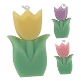Alipis 3 Stück Handgemachte Duftkerzen Tulpenform Aromatherapie Teelichter...