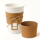 PLS GROUP® 100 Papier Manschetten für Glühweinbecher 200ml / 250ml |...