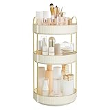 SONGMICS Make-up Organizer drehbar, Kosmetik-Organizer rund, 3 Ebenen,...