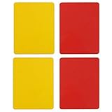 EUZUXU 4 Stück Fußball-Schiedsrichter-Karte, Rote und Gelbe Karte des...