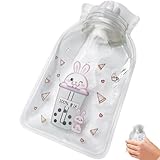Premium Wärmflasche Set - 2 Liter Wärmflasche aus Gummi mit weichem...