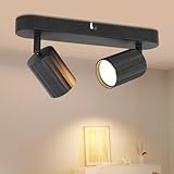 Dehobo Deckenstrahler Schwenkbar 350° 2 Flammig, Deckenlampe GU10 LED...