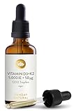 SUNDAY NATURAL® Vitamin D3 K2 Tropfen hochdosiert – Premium K2-MK7...