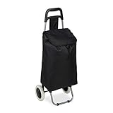 Relaxdays Einkaufstrolley klappbar, Abnehmbare Tasche 28 L, Einkaufswagen...