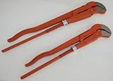 Unbekannt Rohrzangen Set 1,5' + 2' Eckrohrzange Zange Rohrzange