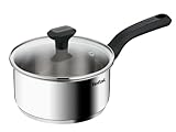 Tefal Comfort Max 18 cm Edelstahl-Topf mit Glasdeckel – langlebiges...