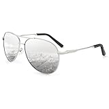 HENGOSEN Pilotenbrille Sonnenbrille Herren Damen Piloten-Polarisiert...