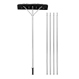 COSTWAY Schneeschaufel Dach, Einstellbereich 148-608 cm, Schneeräumer aus...