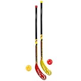Bandito FunHockey Schlägerset inkl. Bälle für Kinder, Floorball für...