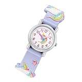 TOVINANNA Kinderuhr Einhorn Motiv Cartoon Armbanduhr für Mädchen Jungen...