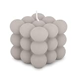 pajoma® Bubble Kerze Grau | Candle aus 20% Soy Wax + 80% Paraffin |...