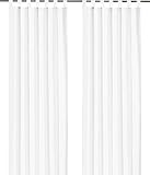 heimtexland ® Dekoschal mit Schlaufen und Kräuselband Uni weiß HxB...