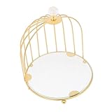 BESTYASH Goldener Vogelkäfig Cake Stand Einzelner Tortenständer mit...