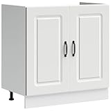 vidaXL Spülenunterschrank Kalmar Weiß 80x46x81,5 cm Holzwerkstoff,...