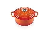 Le Creuset Signature Gusseisen-Bräter mit Deckel, Ø 20 cm, Rund, Für...