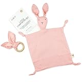 Little Giggles Co. Baby Schmusetuch Set – Hasen-Schmusetuch & Hasenohren...